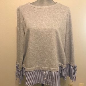 BLL tricot layered look / 2-in-1 shirt, EXC